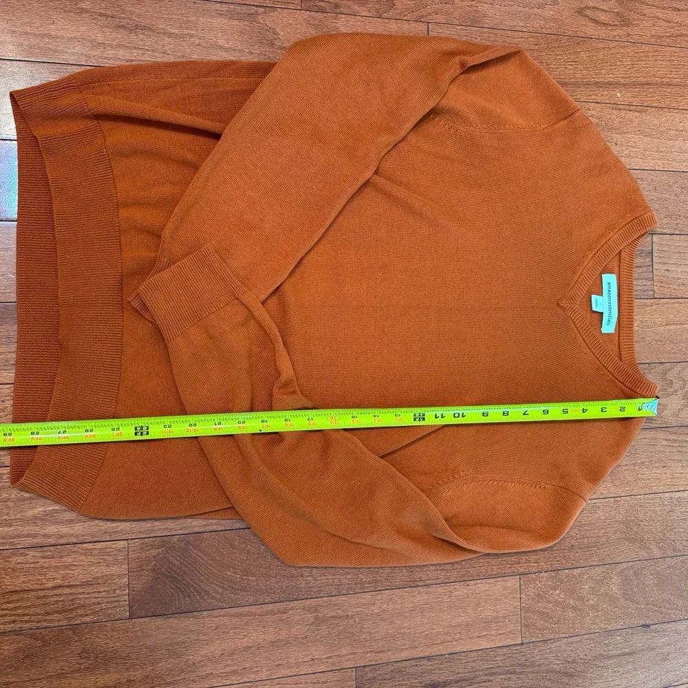 Amazon Essentials Men's‎ Rust V-Neck Pullover Sweater Large *NWT* - Picture 11 of 12